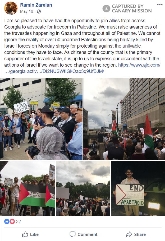 Ramin Zareian, Facebook - May 16, 2018