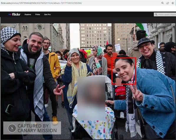 Rasha Barqawi’s protest appearance, All Out for Gaza NO US Aid for Genocide