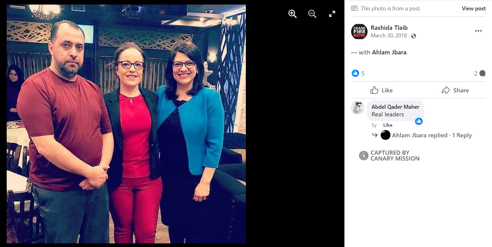 Rashida Tlaib, Facebook - Mar 29, 2018