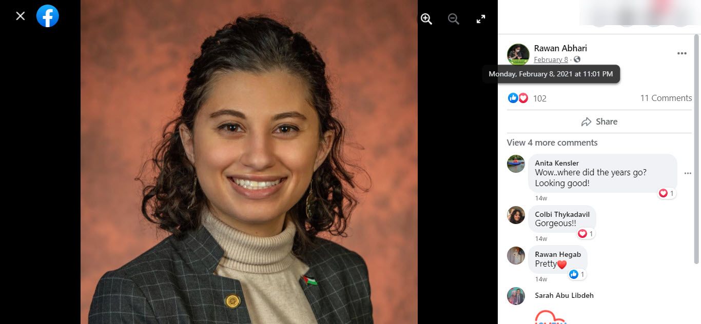 Rawan Abhari, Facebook - Feb 28, 2021