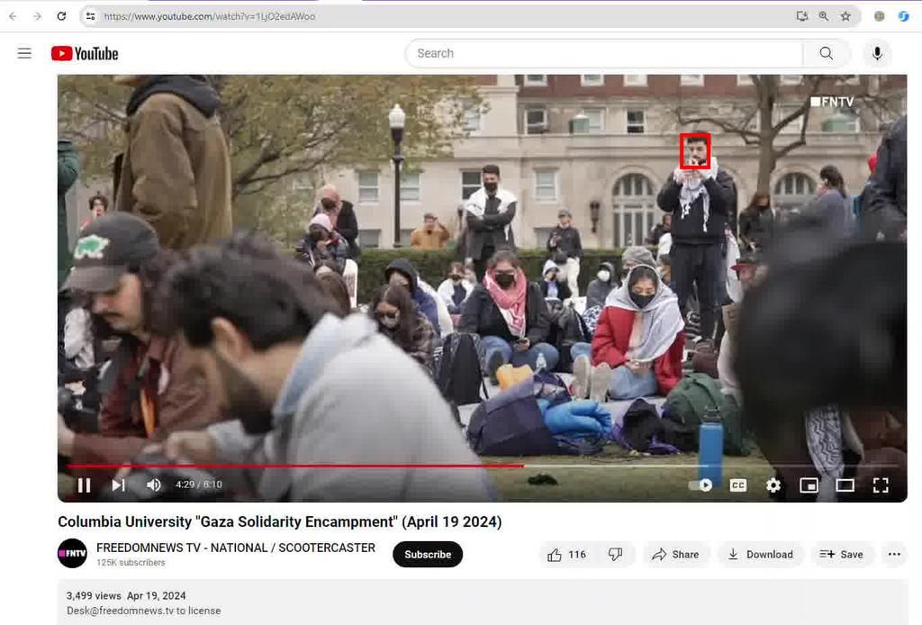 Richard Chase Brindisi, Columbia University, Participation in the Pro-Hamas Encampment