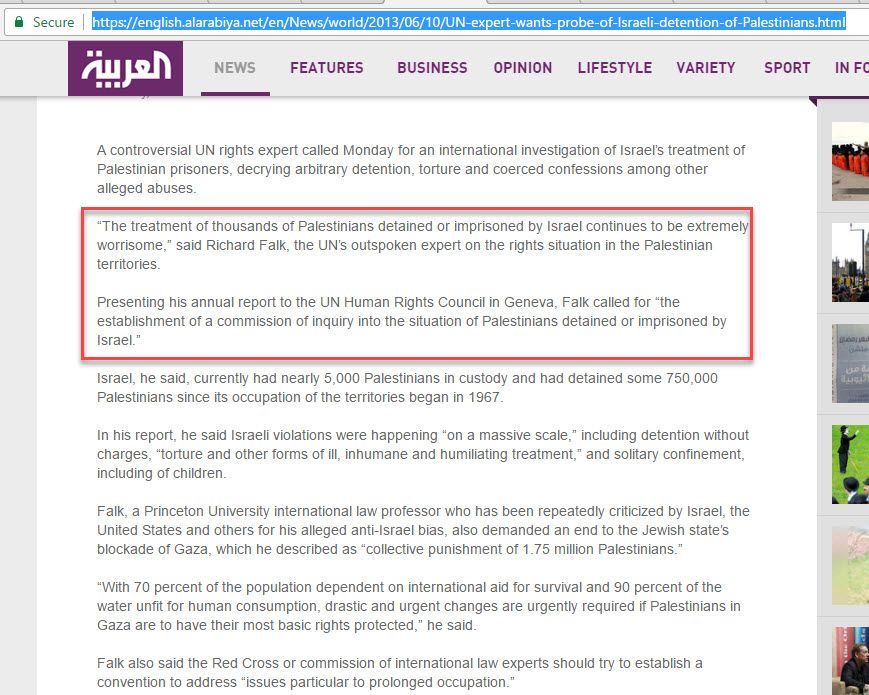 Richard Falk, english.alarabiya.net - 10 Jun 2013