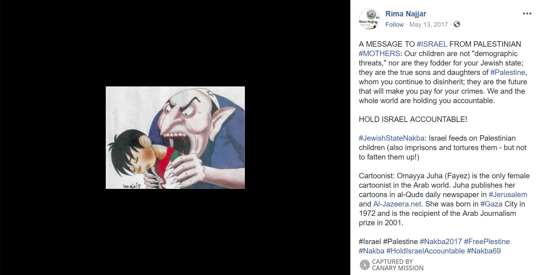 Rima Najjar, Facebook - May 13, 2017