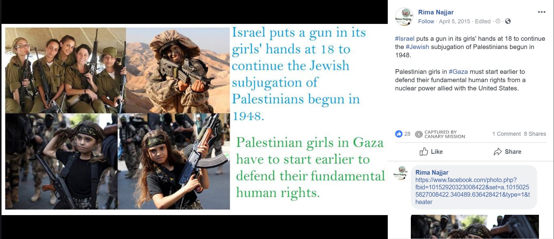 Rima Najjar, Facebook - Apr 5, 2015