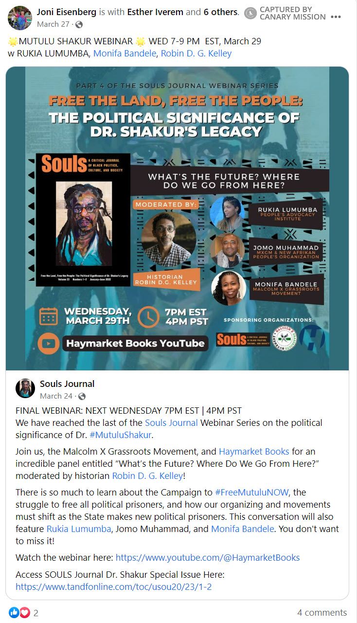 Robin D.G. Kelley, Facebook - Mar 27, 2023