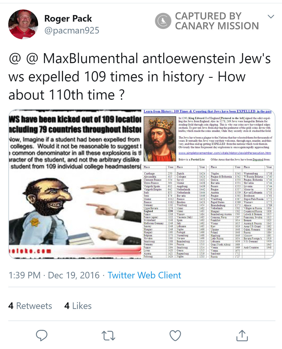 Roger Pack, Twitter - Dec 19, 2016