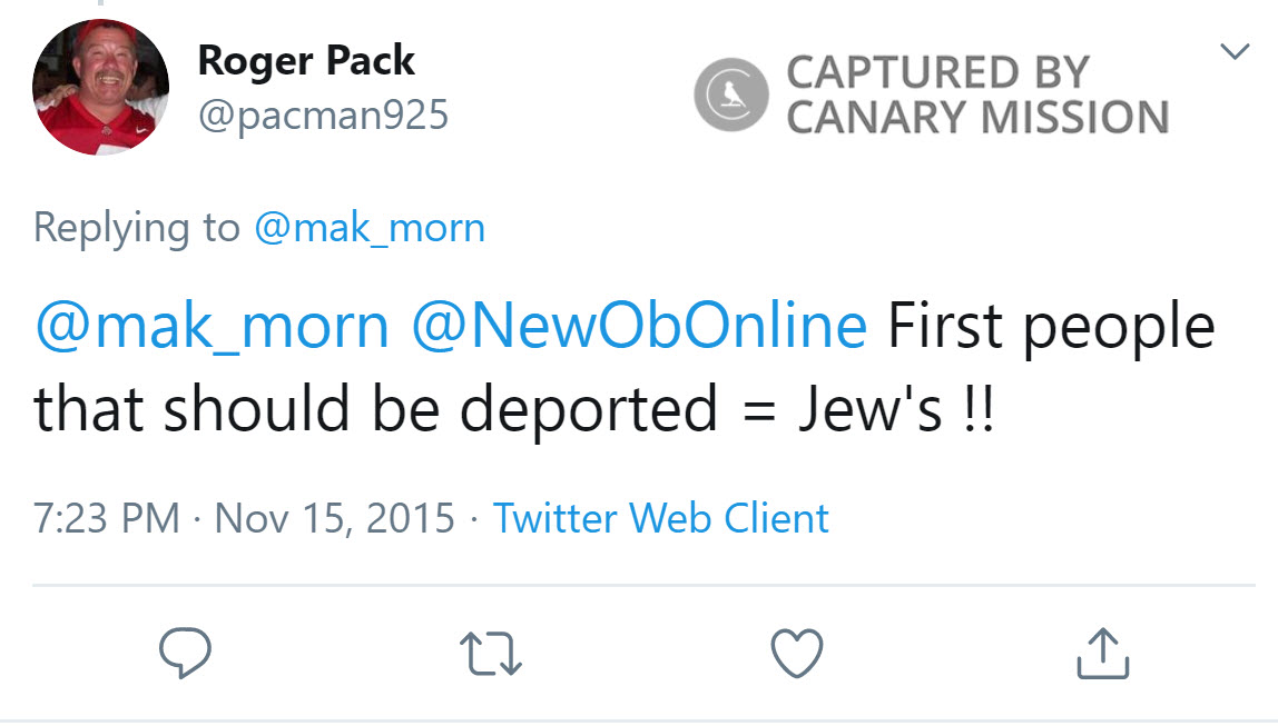 Roger Pack, Twitter - Nov 15, 2015