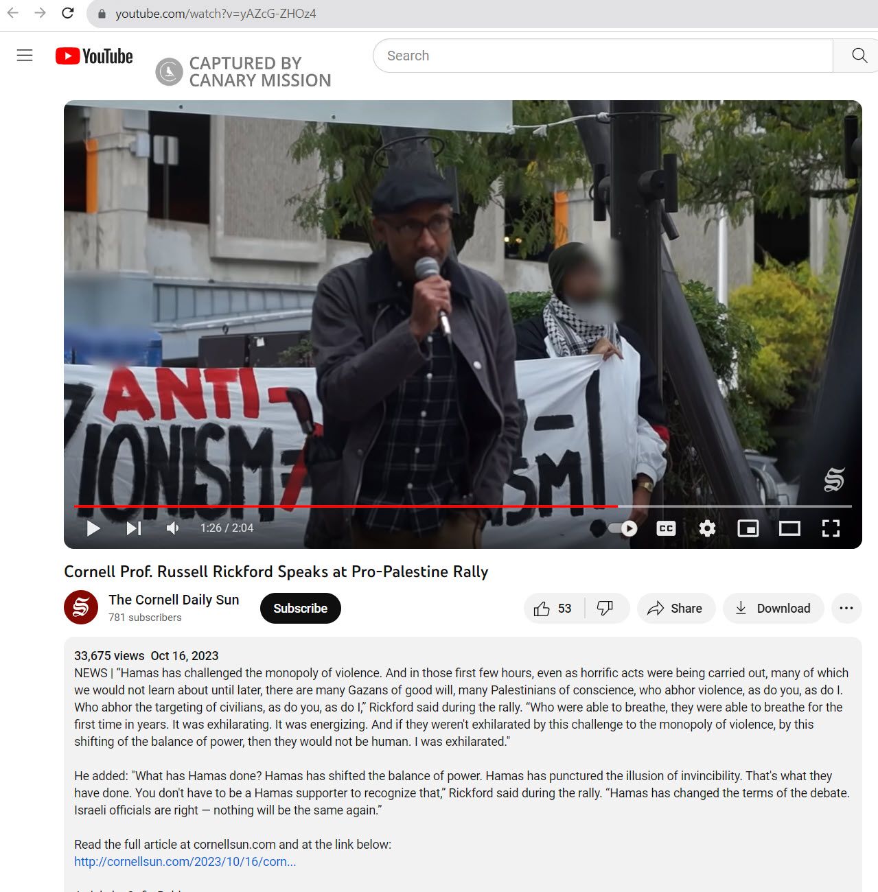 Russell Rickford, YouTube - Oct 16, 2023