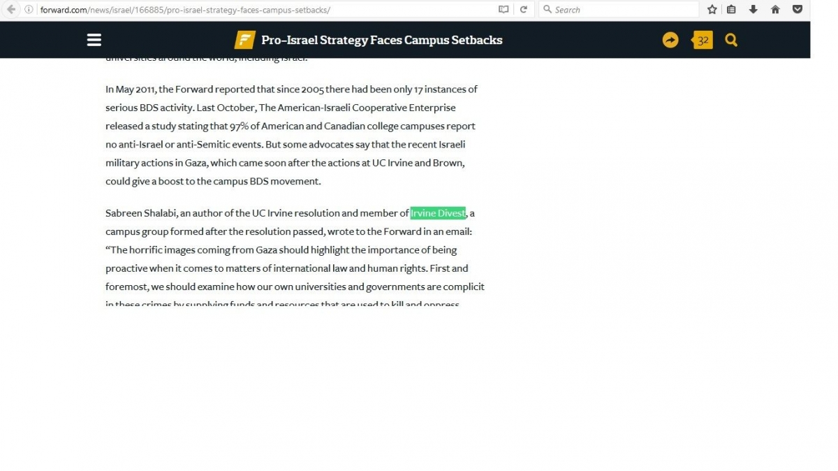 Sabreen Shalabi, Forward.com - 07 Nov 2016