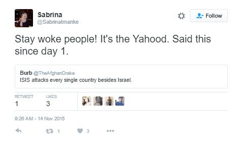 Sabrina Imanke, Twitter - 14 Nov 2015