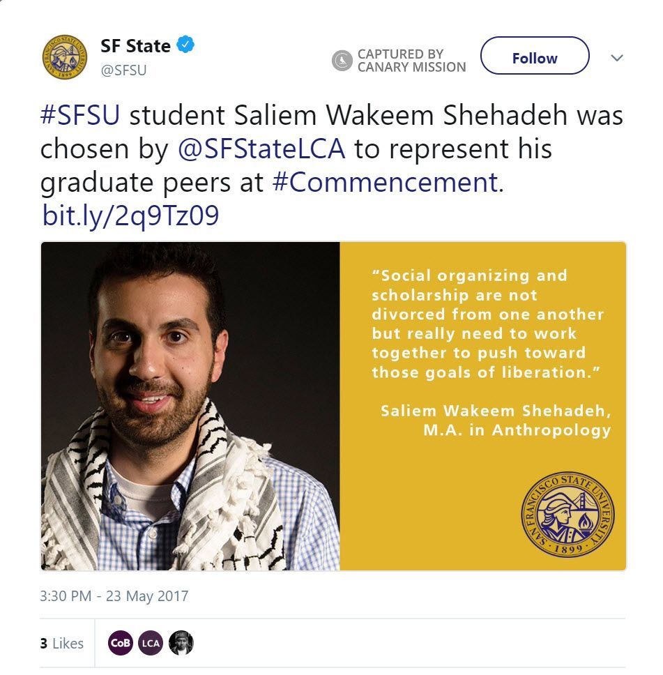 Saliem Shehadeh, Twitter - May 23, 2017