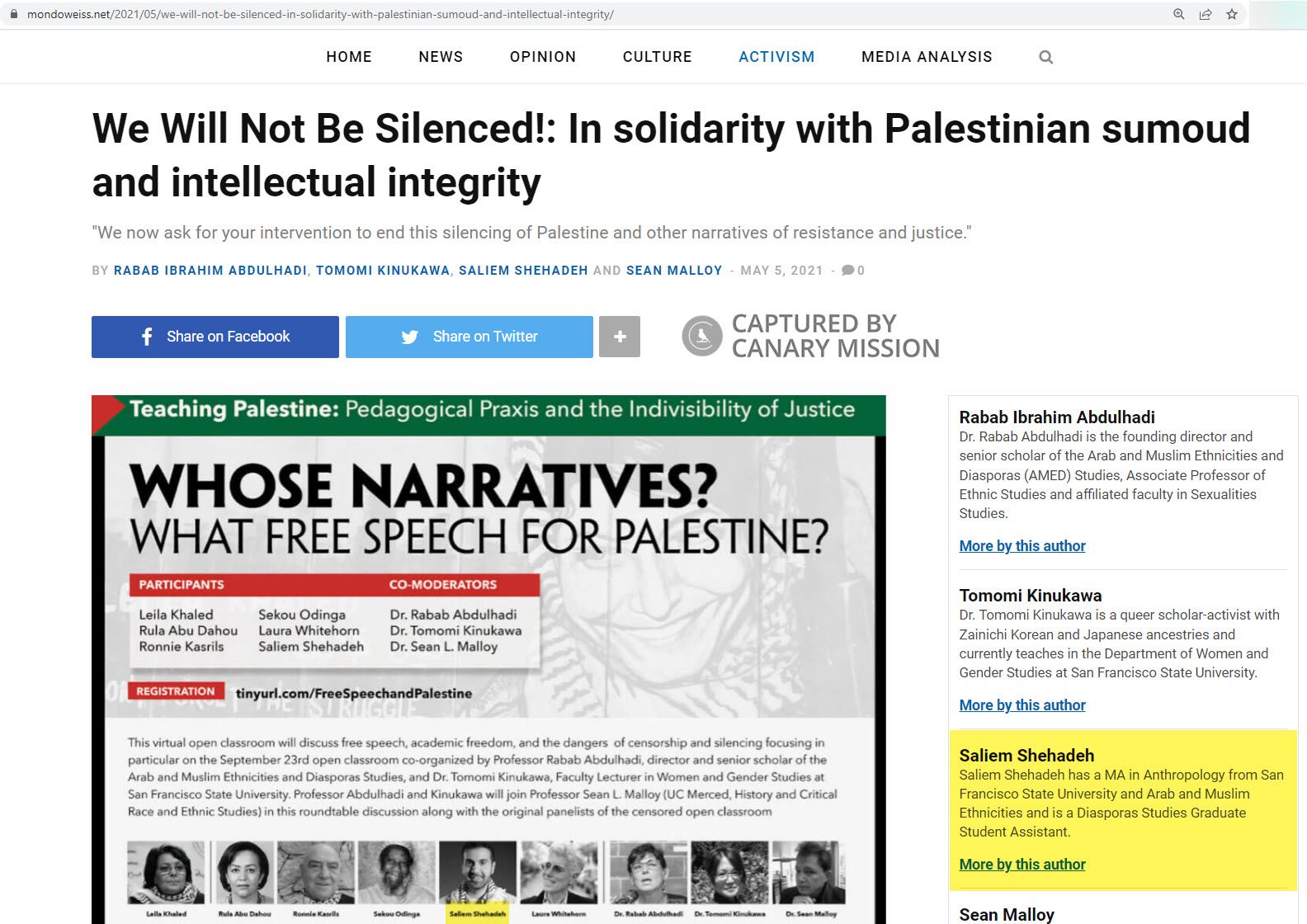 Saliem Shehadeh, mondoweiss.net - May 5, 2021
