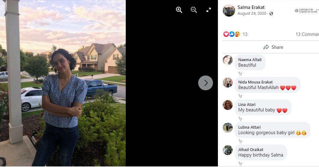 Salma Erakat, Facebook - Aug 24, 2020