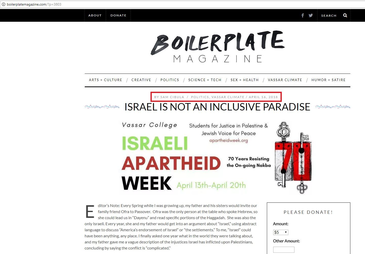 Sam Cibula, boilerplatemagazine.com - Apr 16, 2018