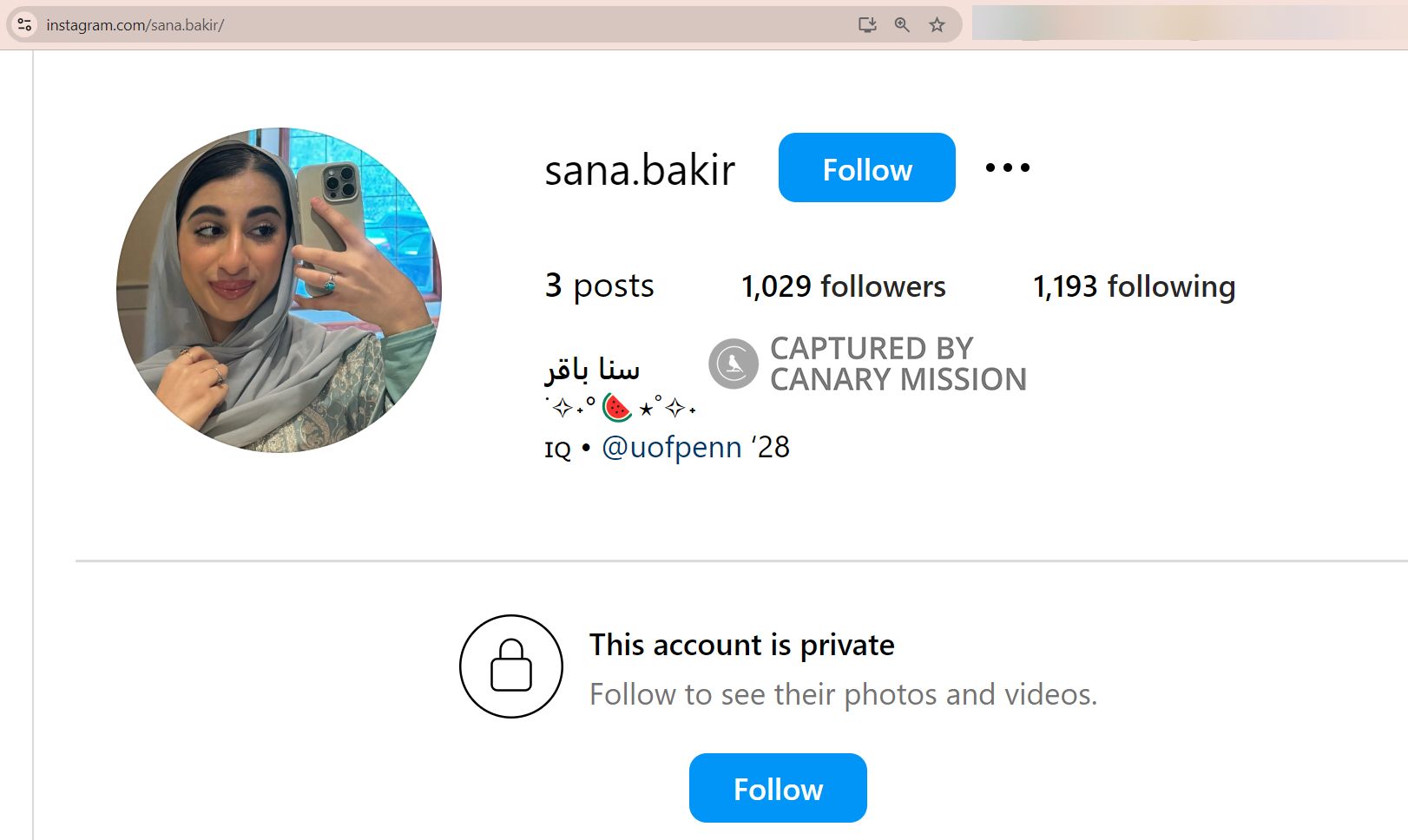 Sana Bakir, University of Pennsylvania