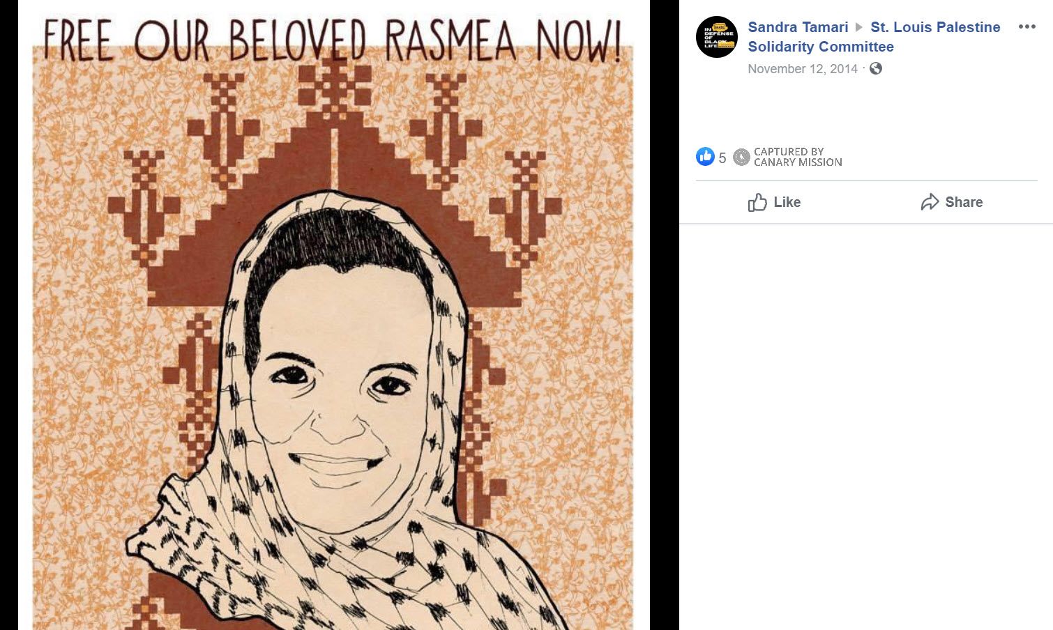 Sandra Tamari, Facebook - Nov 12, 2014