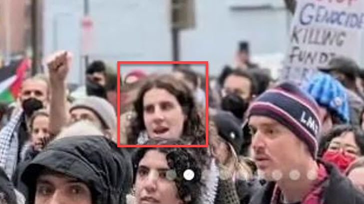 Saoirse Maguire’s protest appearance, Xmas Is Canceled. No Business As Usual In A Genocide. 2