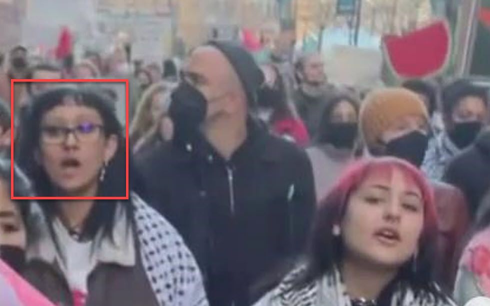 Sara Abdeljaber’s protest appearance,  Flood Philly For Gaza 2