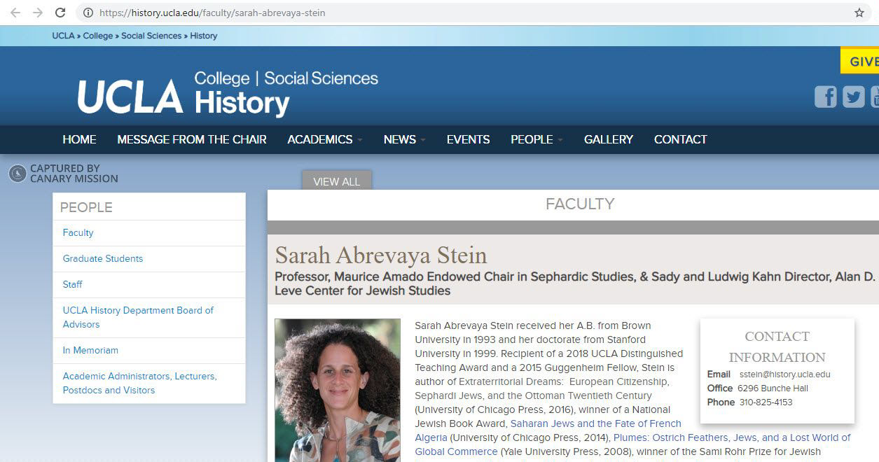 Sarah Abrevaya Stein, history.ucla.edu - Jun 15, 2019