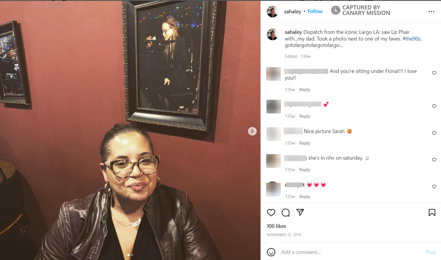 Sarah Haley, Instagram - Nov 12, 2019