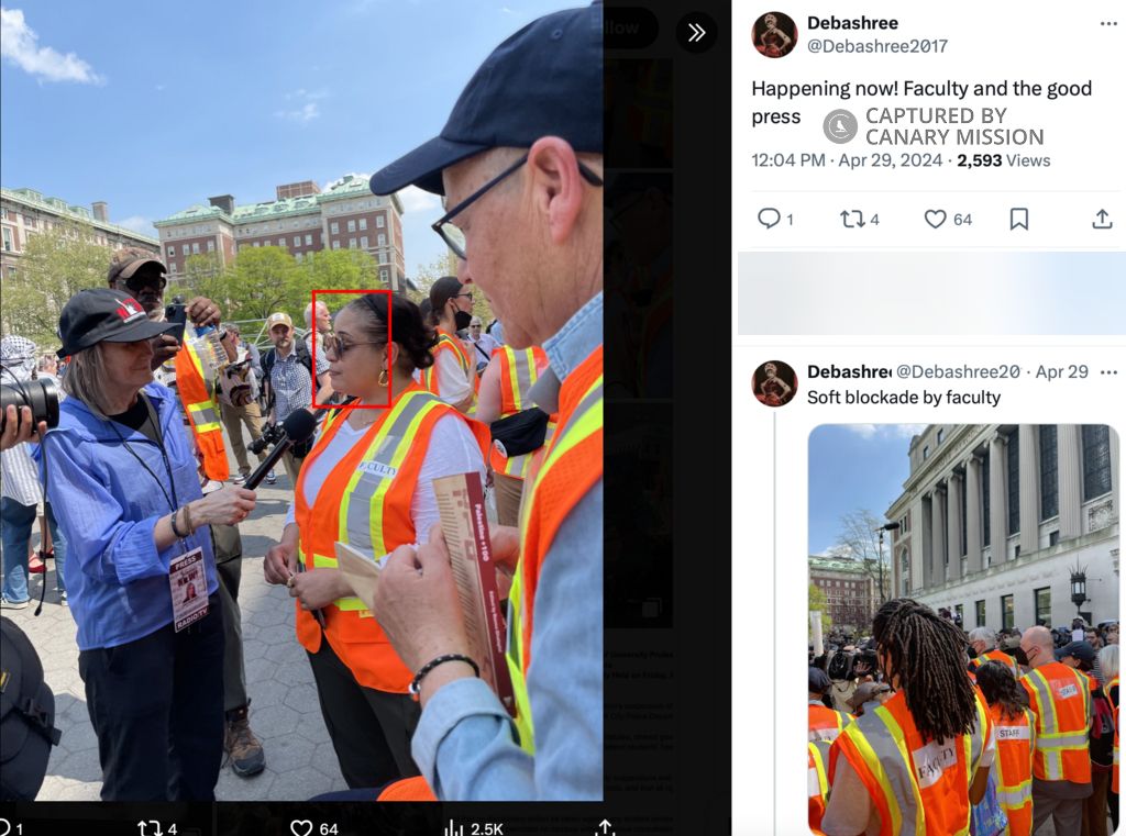 Sarah Haley, Columbia University, participated in the pro-Hamas encampment at Columbia in April 2024