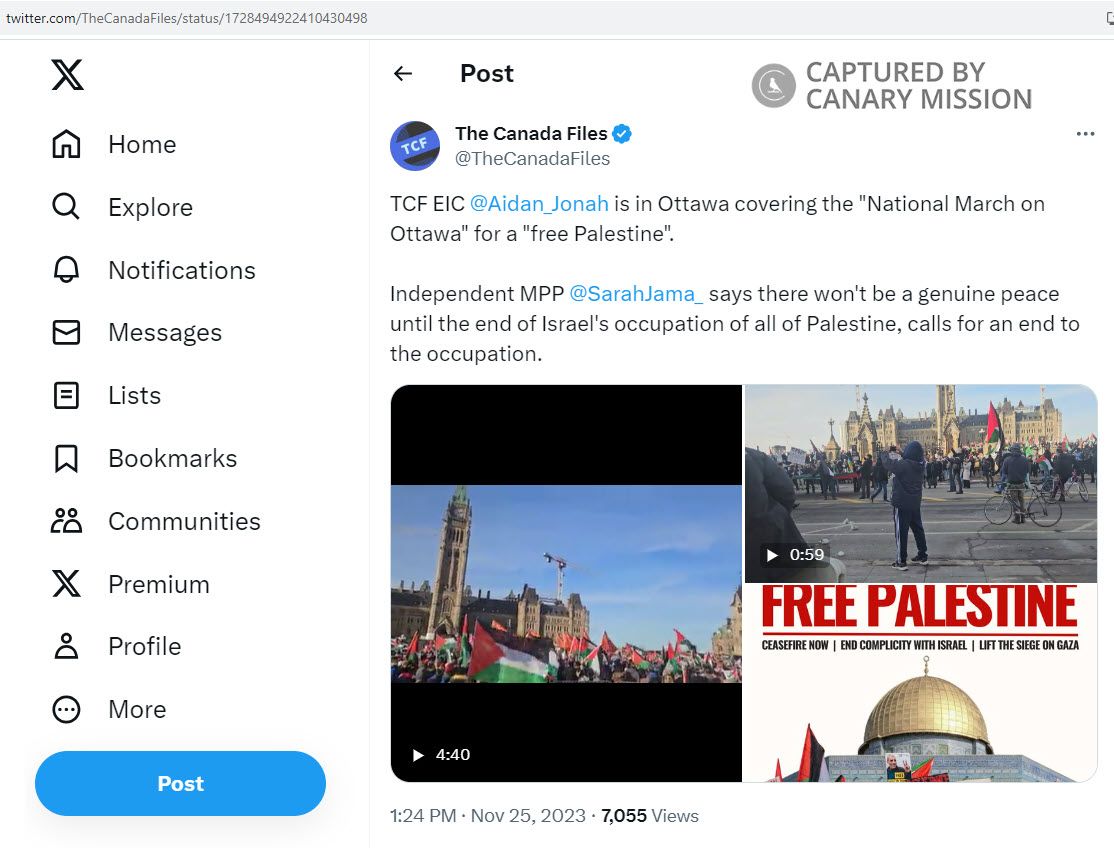 Sarah Jama, Twitter - Nov 25, 2023