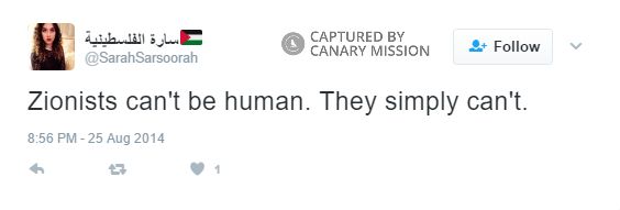 Sarah Rafati, Twitter - Aug 25, 2014