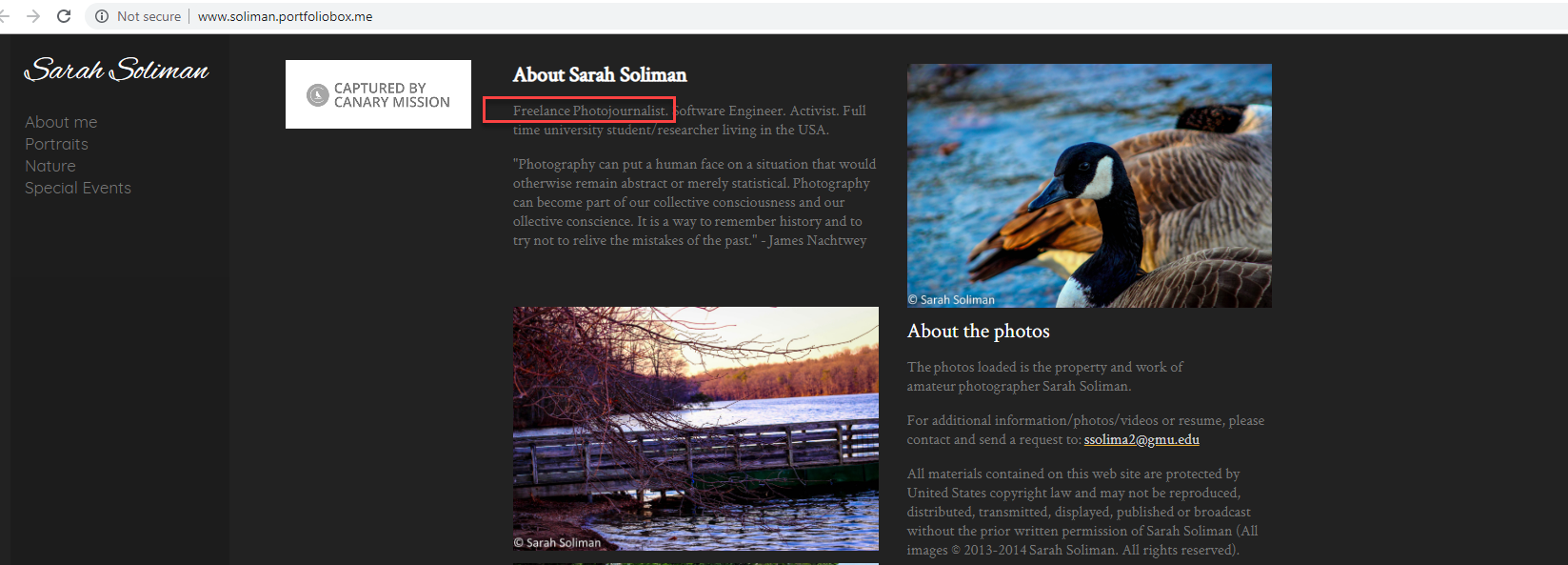 Sarah Soliman, soliman.portfoliobox.me - Jun 1, 2019