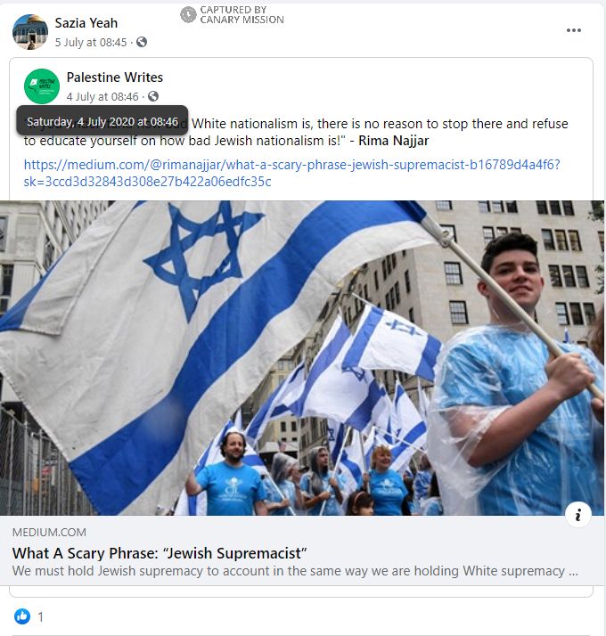 Sazia Patel, Facebook - Jul 5, 2020