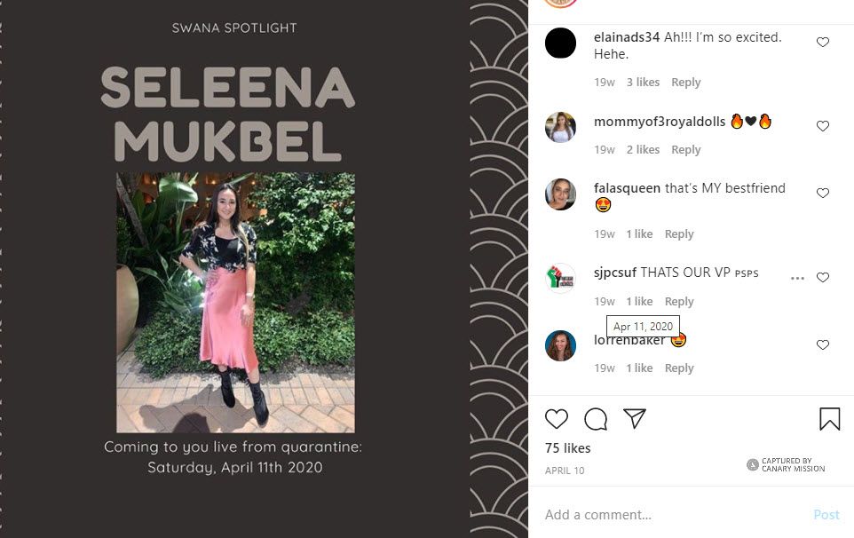 Seleena Mukbel, Instagram - Apr 11, 2020