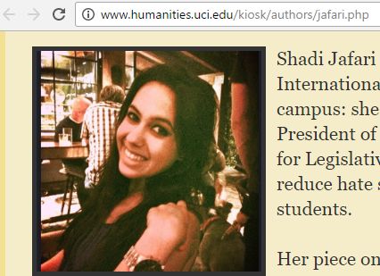 Shadi Jafari, humanities.uci.edu - 6 Nov 2016