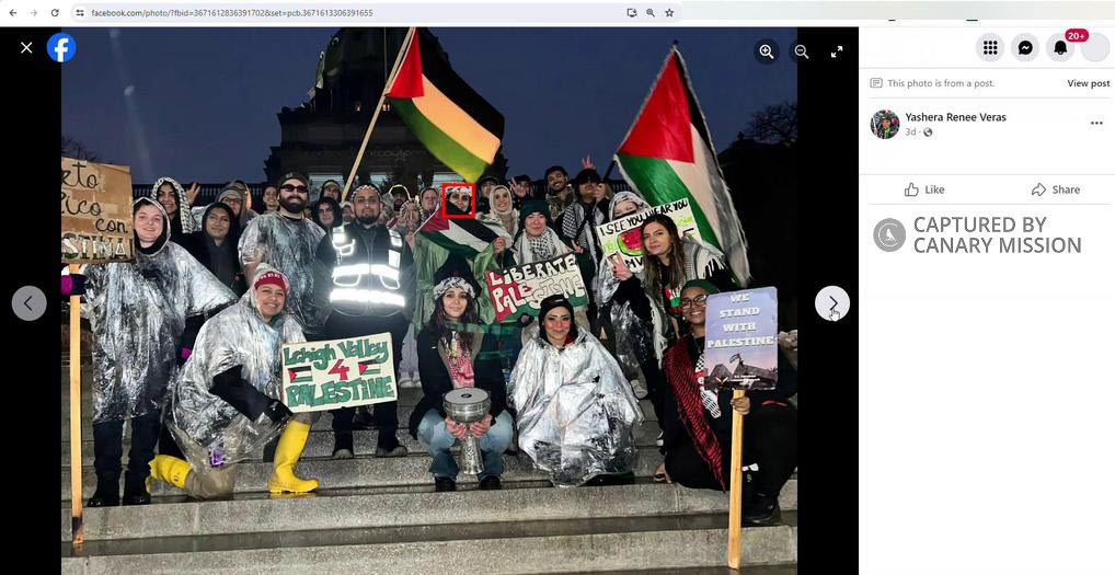 Shalah Ramadan’s protest appearance, End the Siege on Gaza 1