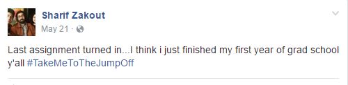 Sharif Zakout, Facebook - 21 May 2016