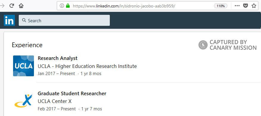 Sidronio Jacobo, LinkedIn - Aug 16, 2018