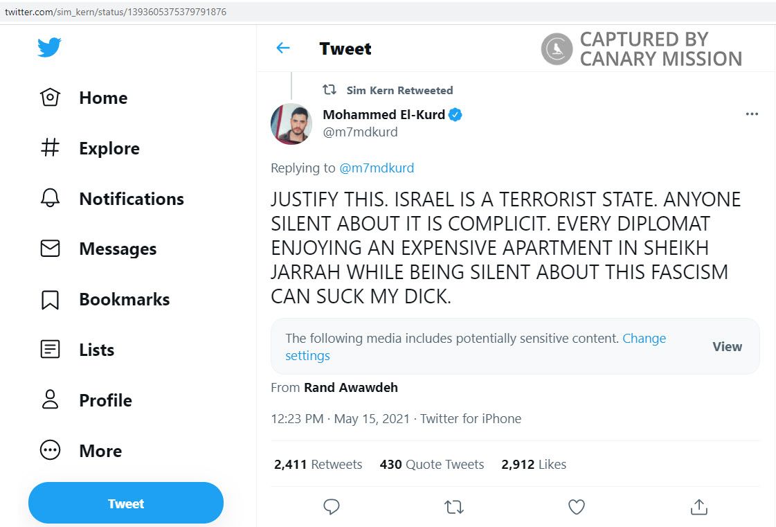 Sim Kern, Twitter - May 15, 2021