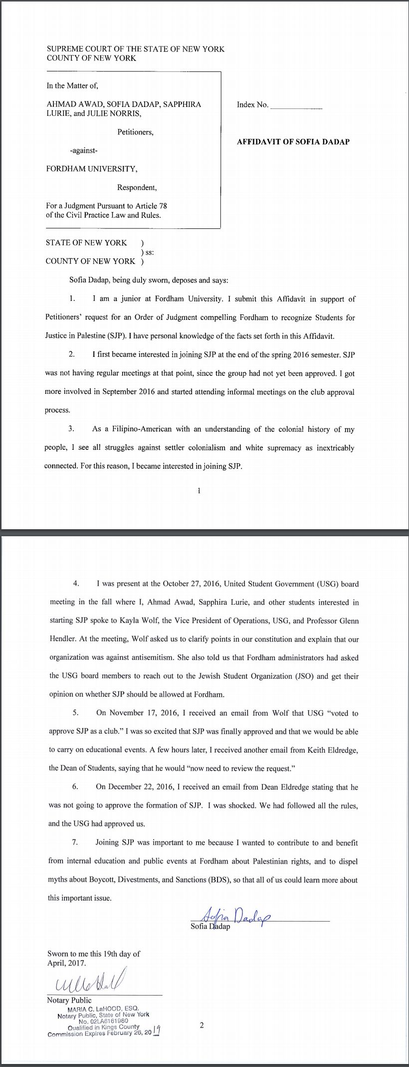 Sofia Dadap, ccrjustice.org - 19 Apr 2017