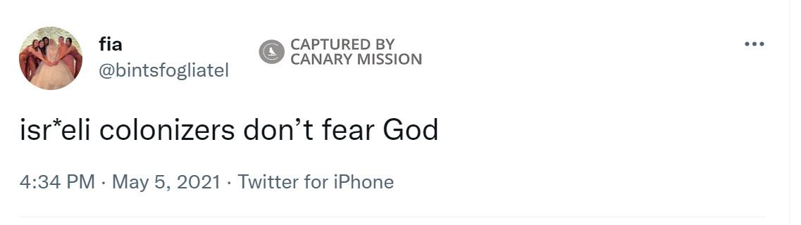 Sophia Giakas Ayesh, Twitter - May 5, 2021