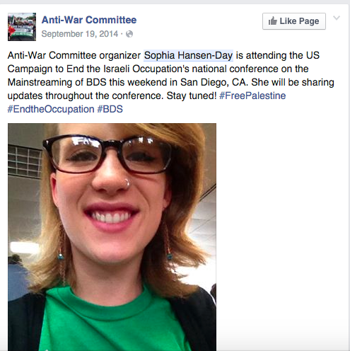 Sophia Hansen-Day, Facebook - 19 Sep 2014