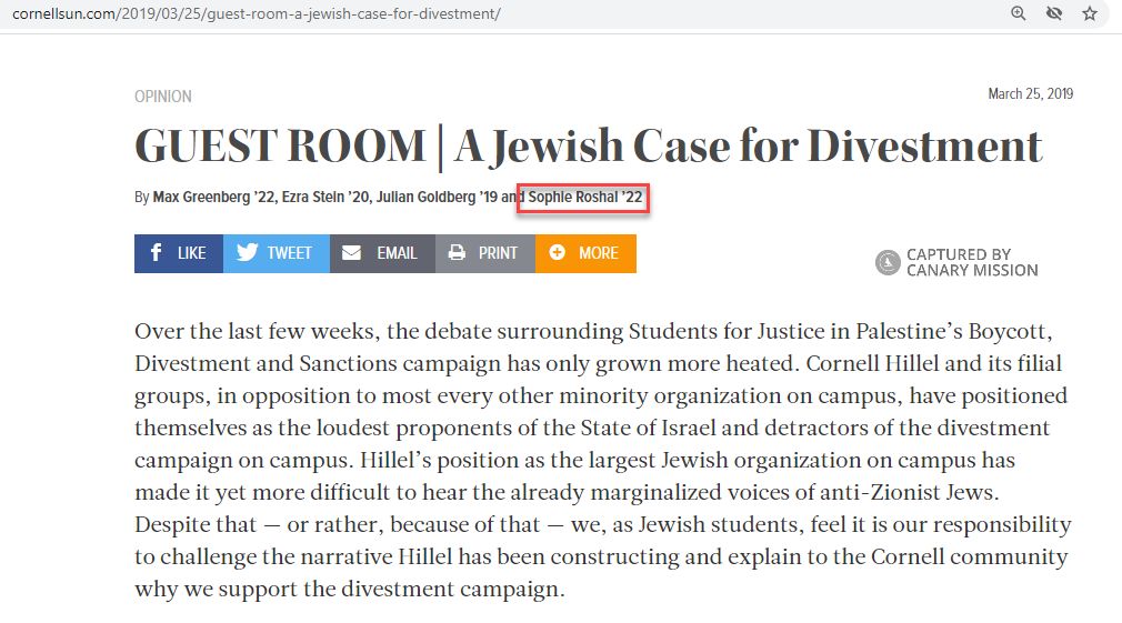 Sophia Roshal, cornellsun.com - Mar 25, 2019