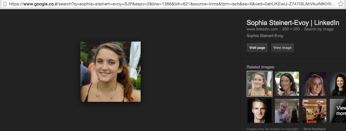 Sophia Steinert-Evoy, Linkedin - 23 Feb 2016