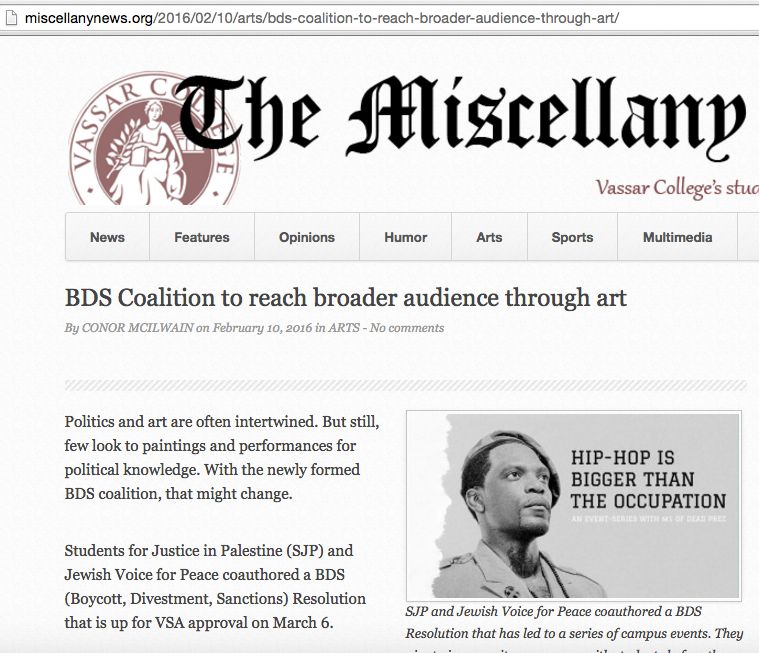 Sophia Steinert-Evoy, miscellanynews.org - 10 Feb 2016