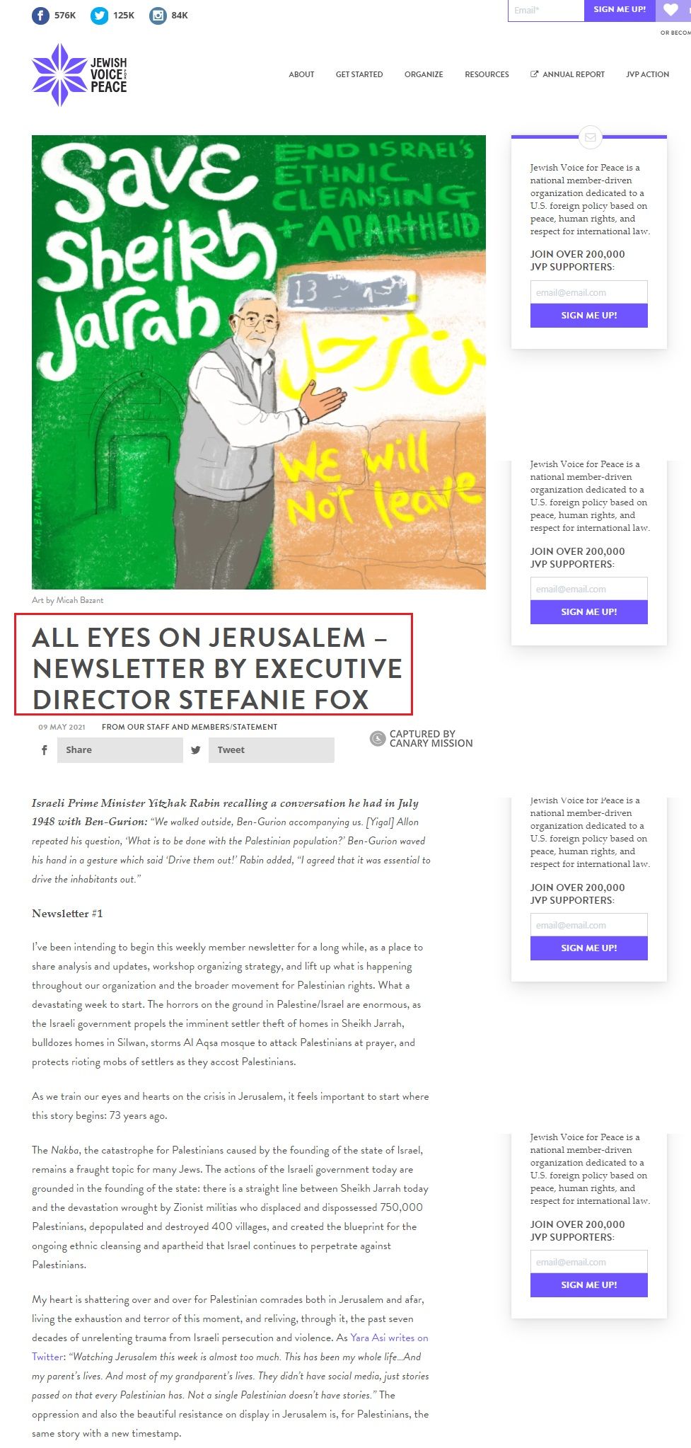 Stefanie Fox, jewishvoiceforpeace.org - May 9, 2021