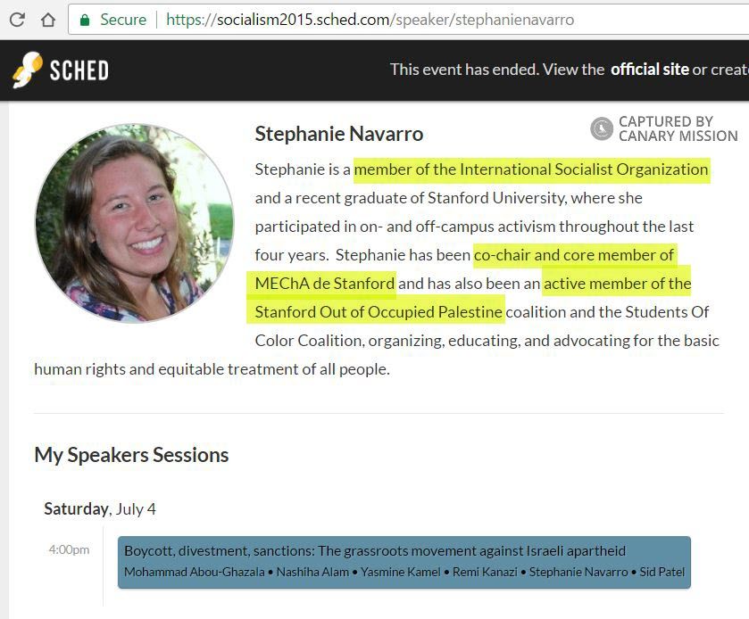 Stephanie Navarro, socialism2015.sched.com - Jul 2, 2015