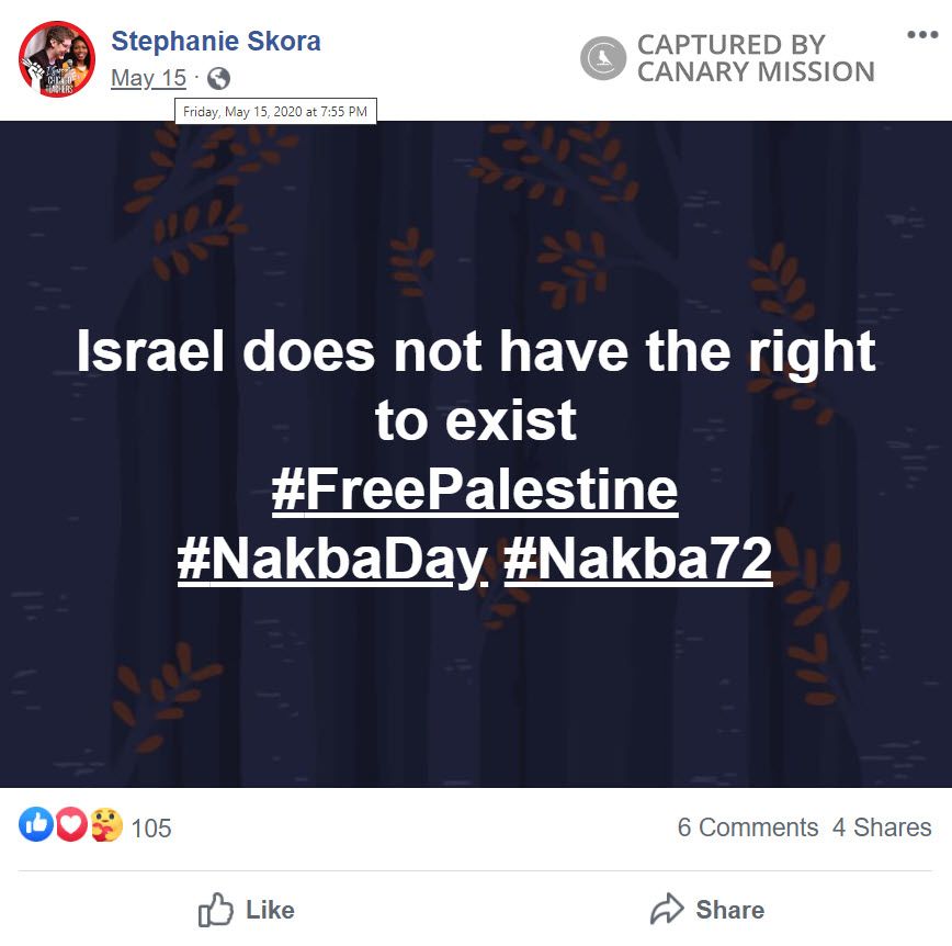 Stephanie Skora, Facebook - May 15, 2020