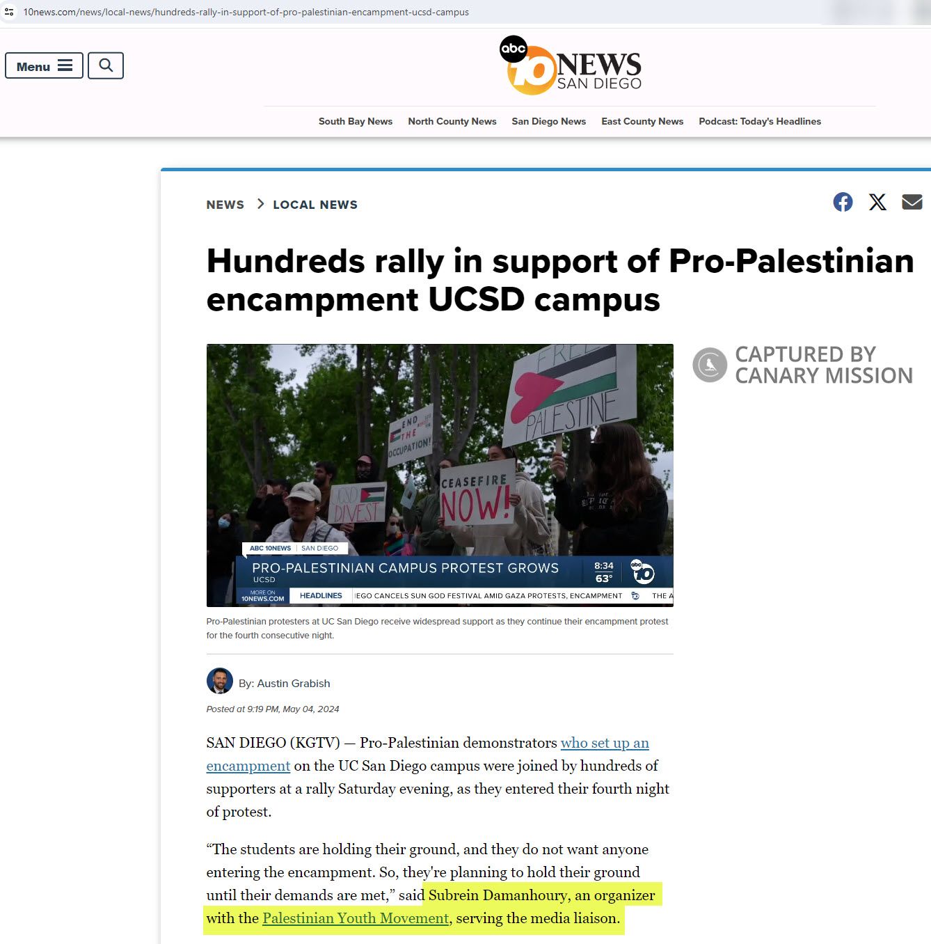 Subrein Damanhoury, 19news.com - May 4, 2024