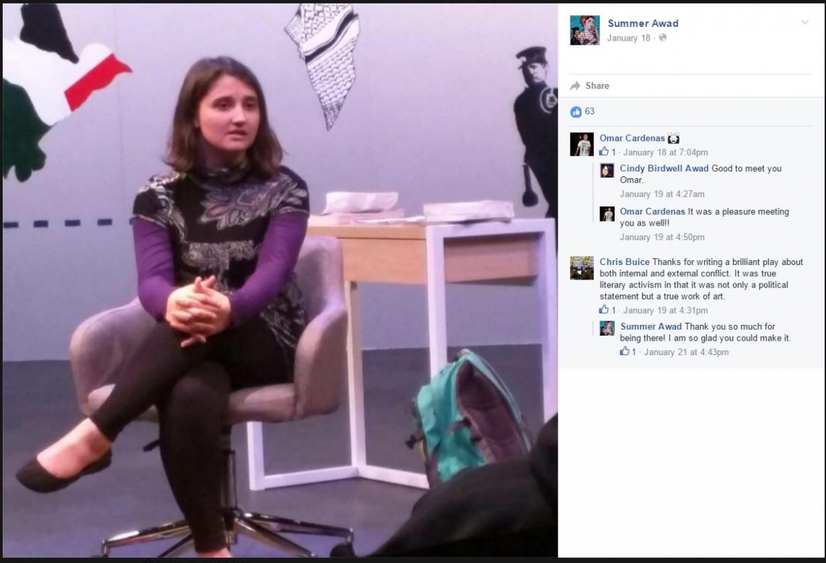 Summer Awad, Facebook - 18 Jan 2016