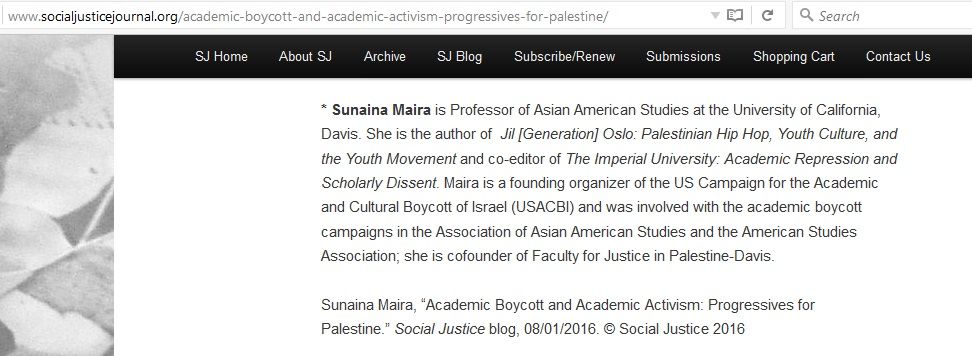 Sunaina Maira, socialjusticejournal.org - 01 Aug 2016