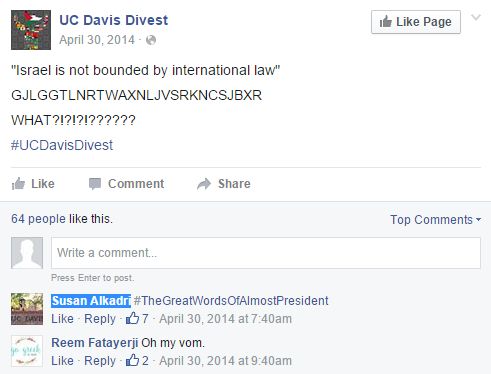 Susan Alkadri, Facebook - 30 Apr 2014