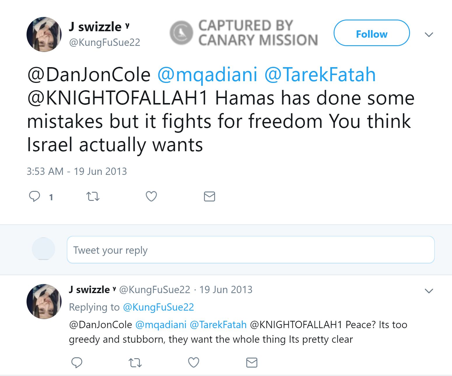 Susan Yaseen, Twitter - Jun 19, 2013