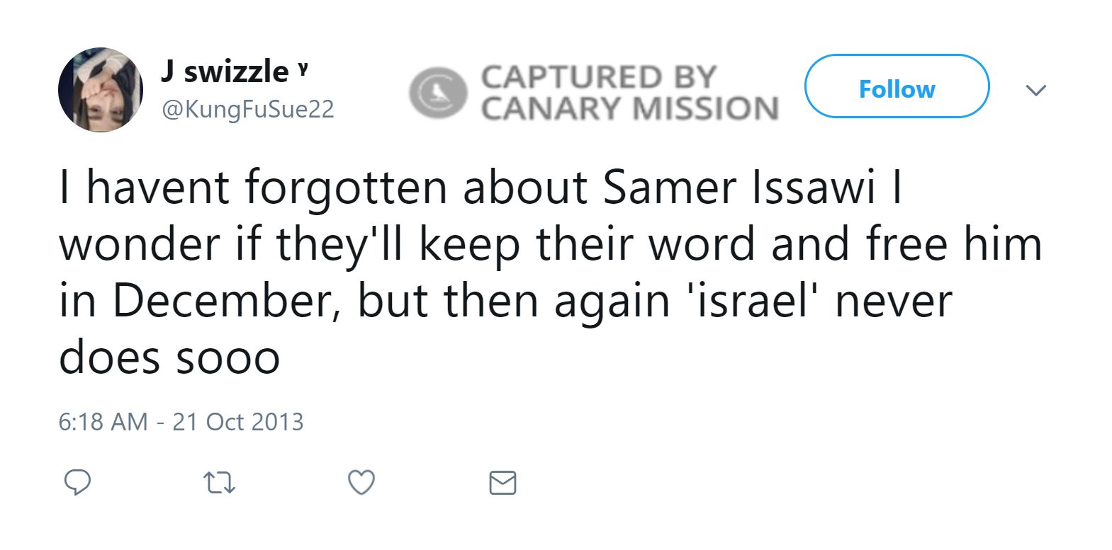 Susan Yaseen, Twitter - Oct 21, 2013